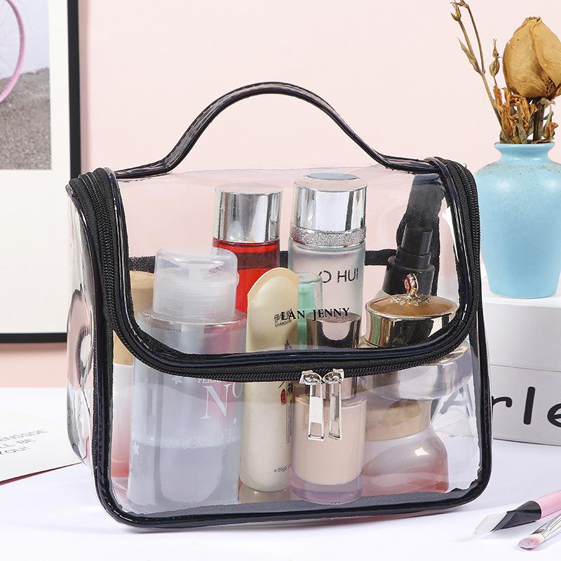 Cosmetic Bags Clear Pvc Zipper Bag Women Beauty Makeup Organizer Transparent Travel Pouch Toiletry Wash Storage Organizer