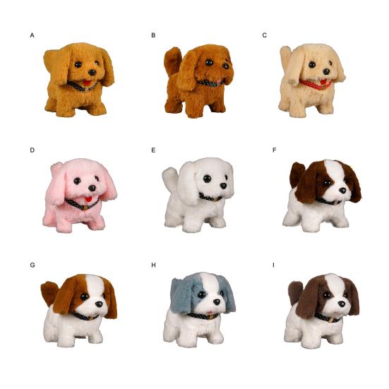 Kids Electric Plush Dog Toy Walking Barking Tail Wagging Interactive Puppy Plushie Toy Toddlers Boys Girls Educational Simulation Animal Toy