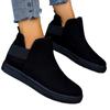Damenschuhe in großen Größen neue flache Wildleder-Elastik-Slipper lässige Board-Schuhe Sportmode einzelne Schuhe