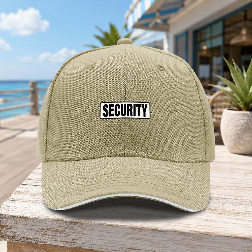 pc Unisex Outdoor SECURITY Sign Sandwich Baseball Cap Street Fashion Outdoor Sports Baseball Cap Fashionable Versatile Duckbill