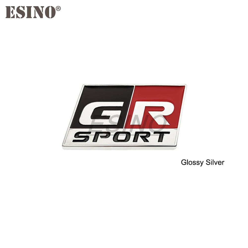 gjcr7 Car Styling Gazoo Racing GR GR MN 3D Car Zinc Alloy Badge Adhensive Metal Emblem Decal for Toyota Supra AE86 GT86