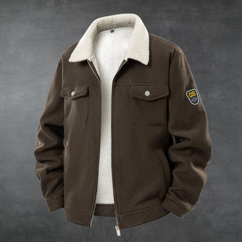 

Middle Aged and Young People s Collar, Corduroy, Large Pocket Workwear Jacket, Lamb Wool and Thick Cotton Coat, Autumn and Winter Coat, Men s Coat XXXL