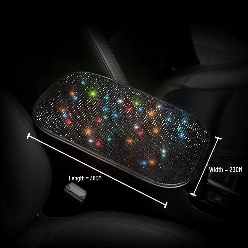 Zestaw do dekoracji samochodu z czarnymi diamentami: Pokrowce na kierownicę i uchwyty