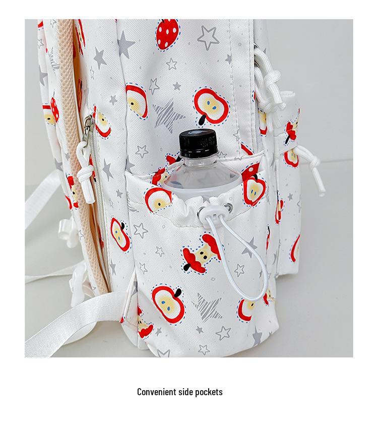 Lightweight Cute Print Backpack for Middle & High School Girls: Large Capacity