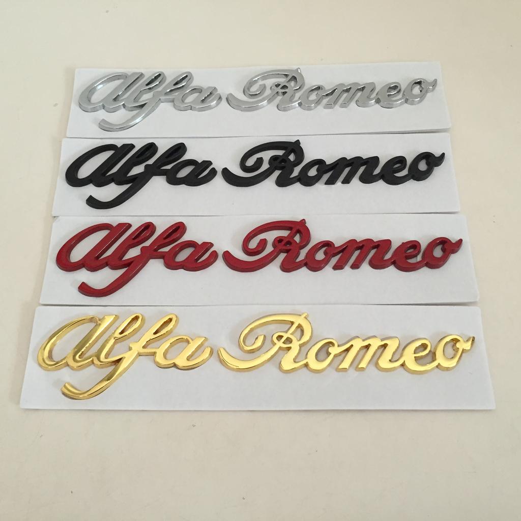 1ks 3D kovové pro auto Alfa Romeo písmeno Boční emblém blatníku Zadní znak kufru Samolepka Decal Stylingové auto doplňky