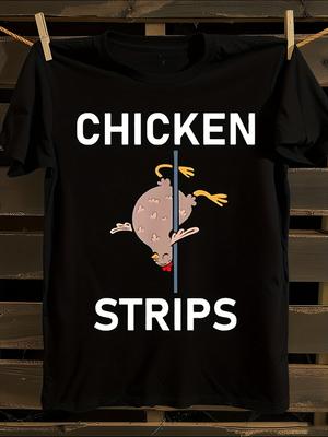 Funny Chicken Strips Cartoon Chicken Dance & Boneless Chicken Wing Pun T-Shirt