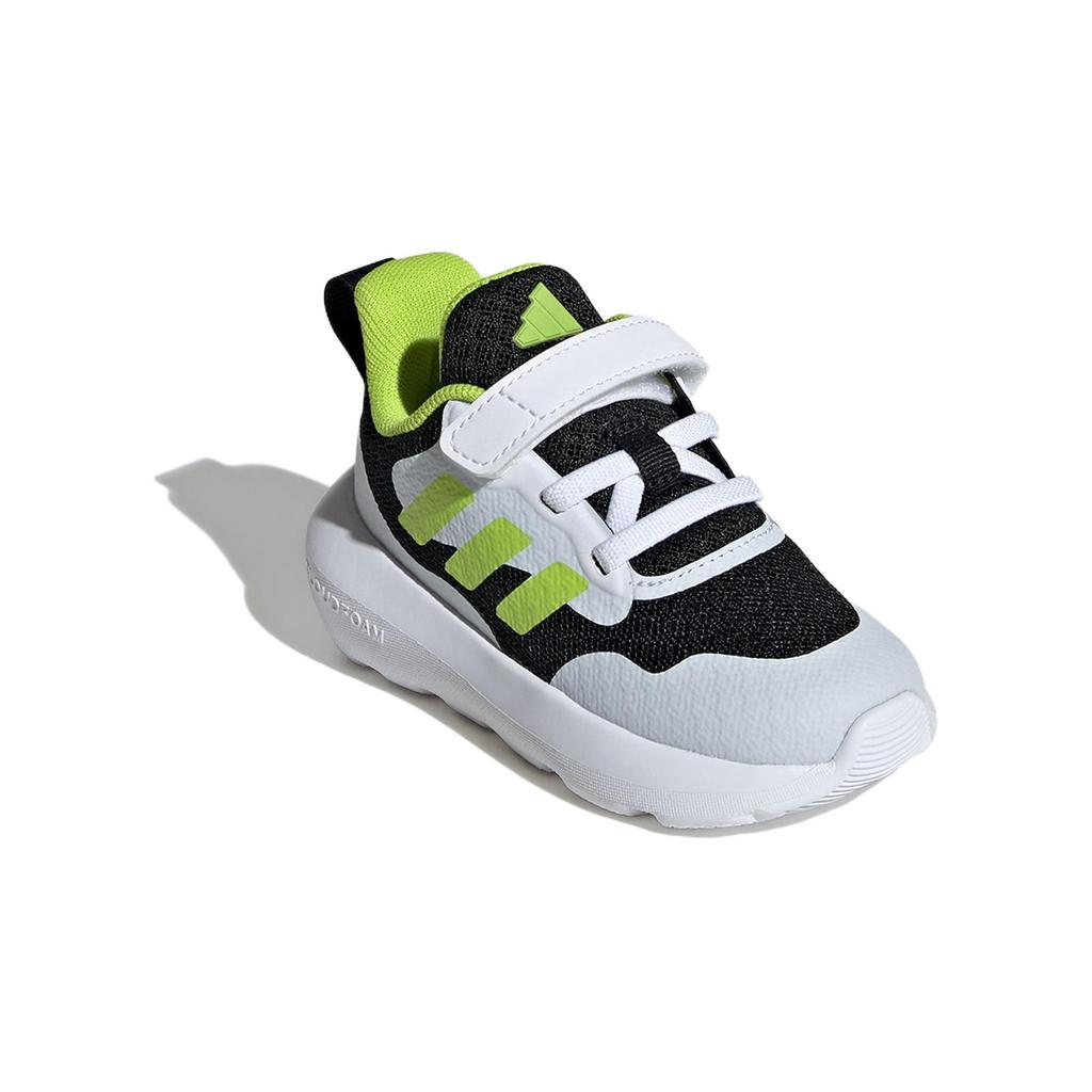 Adidas Fortarun 2.0 Fabric Comfortable Versatile Non-Slip Durable Low-Top Walking Shoes Baby Shoes Black Green IF4107