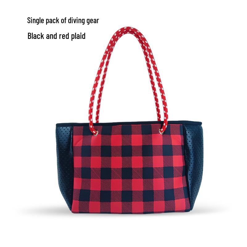 EVA Waterproof Women's Shoulder Tote Bag - Thick Diving Material for Beach & Outdoor Use