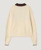 MELLY&ROSE Fluffy Stripe Polo Knit (310255)_Cream