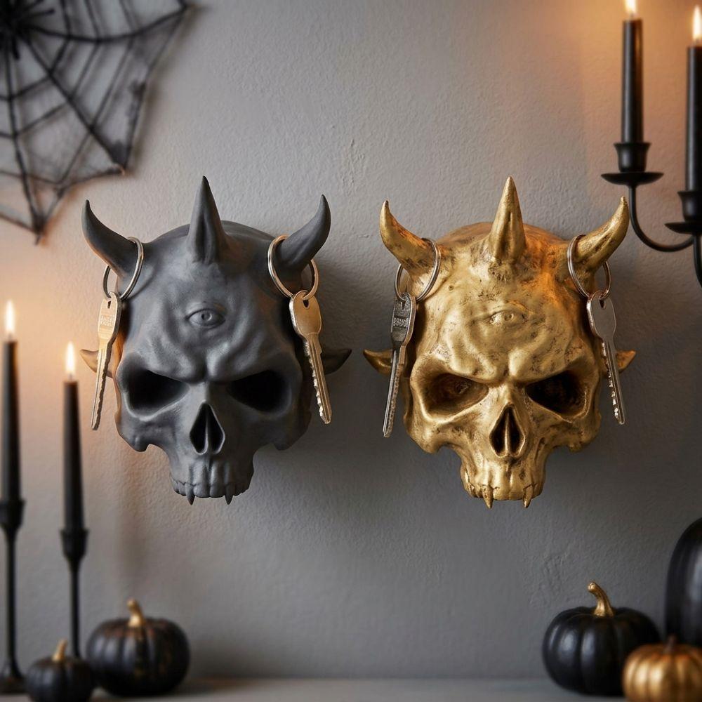 3D Printed Halloween Skull Wall Hook Unique Skull Head Wall Hanger Skull Wall Ornament Bedroom