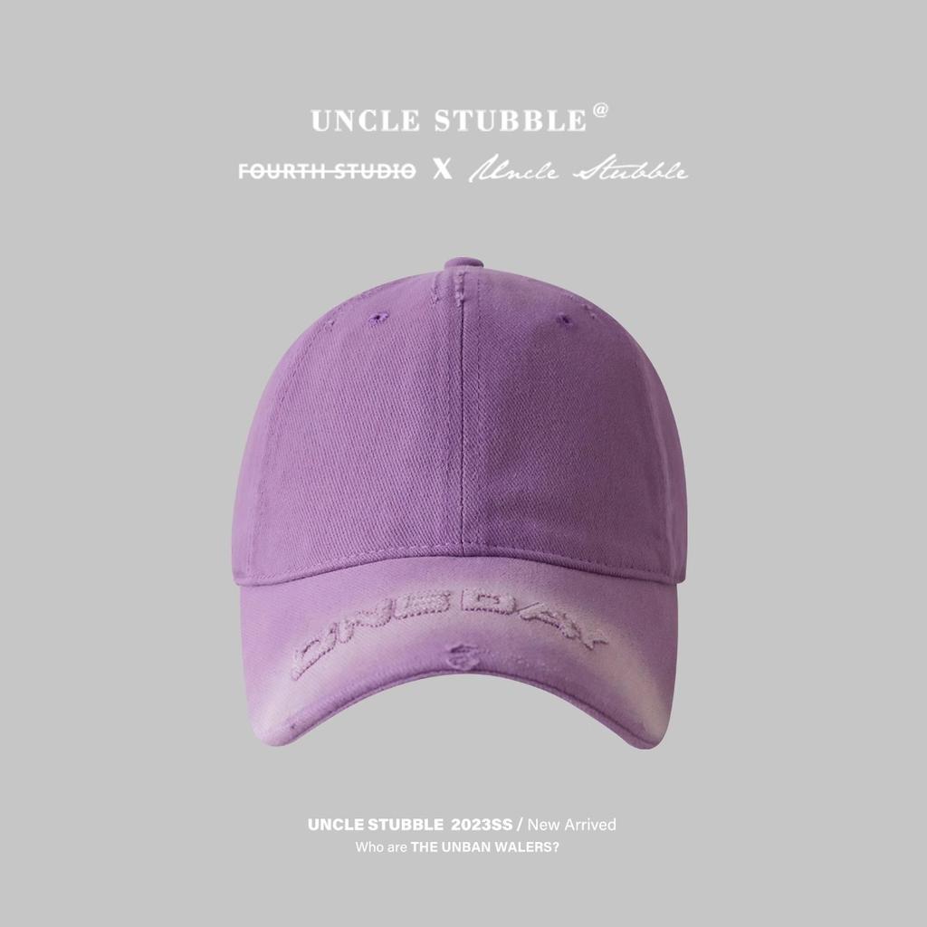 Korean style Baseball Cap with Embroidered Letters Vintage Soft top Baseball Cap with Curved Brim Face Showing Small Sunshade Cap