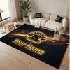 Custom Rug Boston Bruins Pattern Print Name Text Soft Non‑Slip Floor Carpet for Home Indoor Decoration