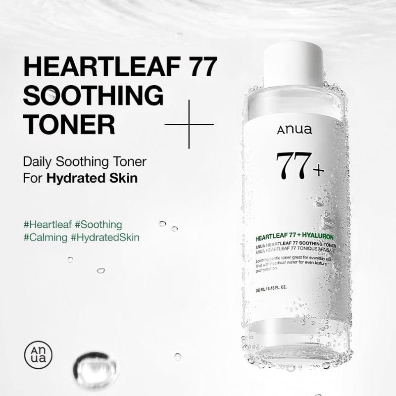Anua NEW 2026 Heartleaf 77 Soothing Toner 250ml / 8.45 Fl Oz