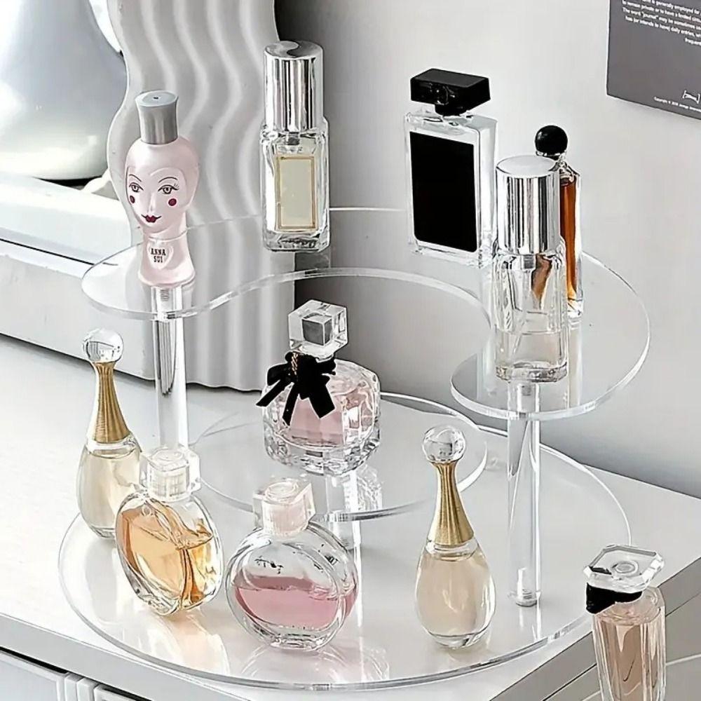 3 Tier Perfume Organizer Riser Removable Round Makeup Display Shelf Acrylic Display Stand  Figures
