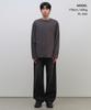 MUSINSA STANDARD Relaxed Oe Crew Neck Long Sleeve T-Shirt [Gunmetal]