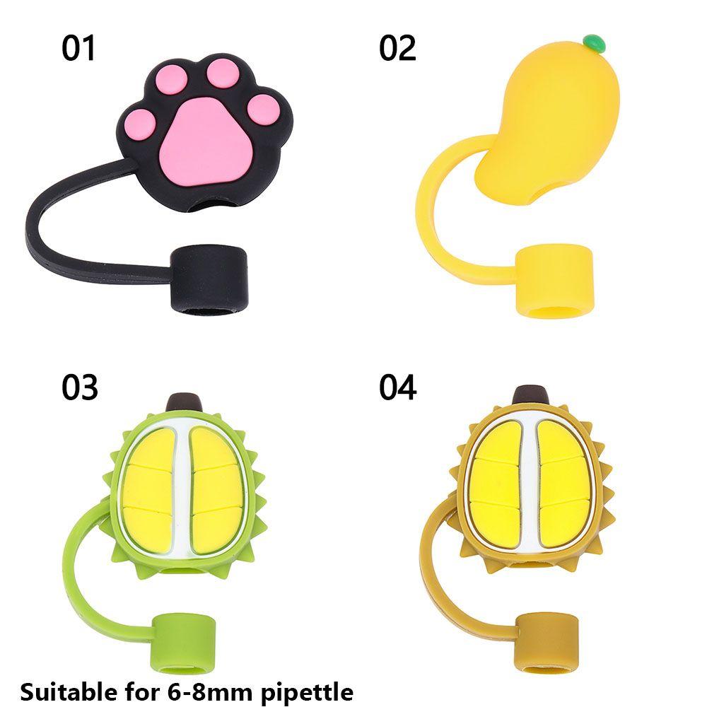 Capac de praf pentru băutură etanș împotriva stropilor Accesorii pentru ceașcă Dop de paie din silicon Husă pentru dopuri de desene animate