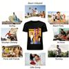 Cool Girl Group Print Short Sleeve T-shirt Casual Loose Fit Trendy Streetwear For Women Pure Cotton T-shirt