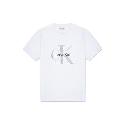 Ck Logo Print Simple Round Neck Short Sleeve T-Shirt Men T-Shirts White 40IC800-540