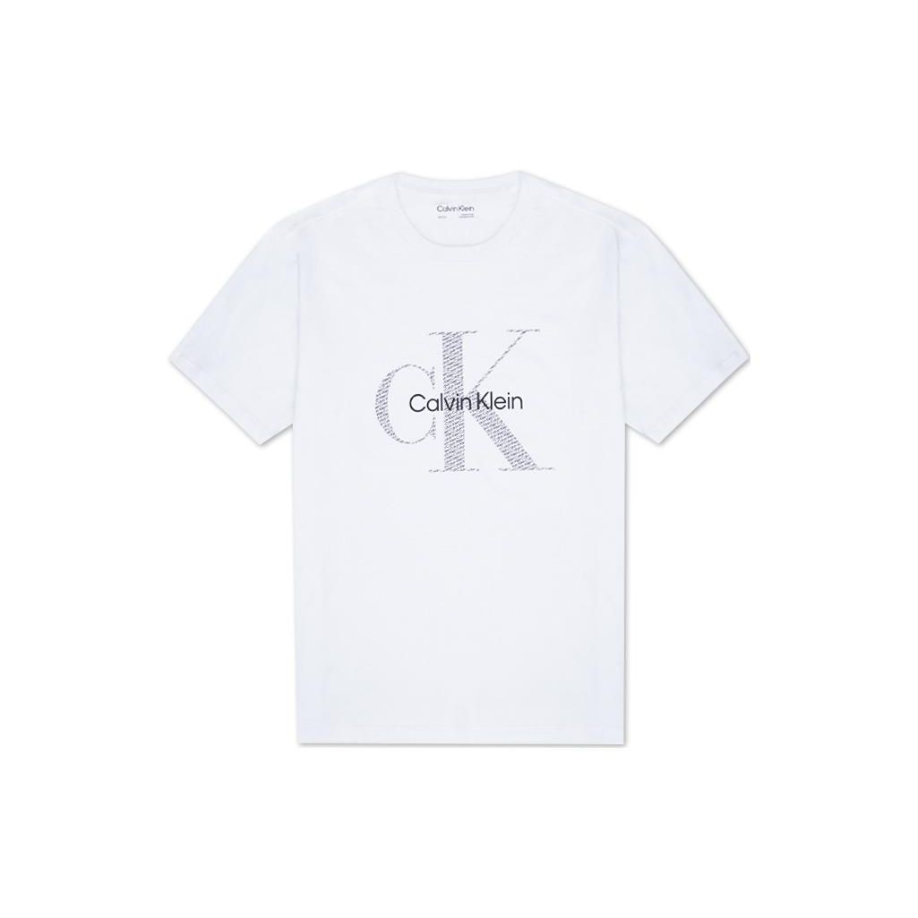 

Calvin Klein Ck Logo Print Simple Round Neck Short Sleeve T-Shirt Men T-Shirts White 40IC800-540 XL