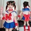 Halloween Children's Costume Water Ice Moon cos Girls Dress Sailor Moon Hare Sailor Costume Children's Clothing