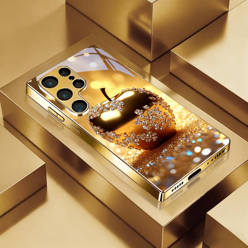 Funkelnde Diamant-Vergoldete Handyhülle für Samsung Note 10 20 A06 A07 A12 A13 A14 A15 A16 A17 A22 A23 A25 Glasabdeckung