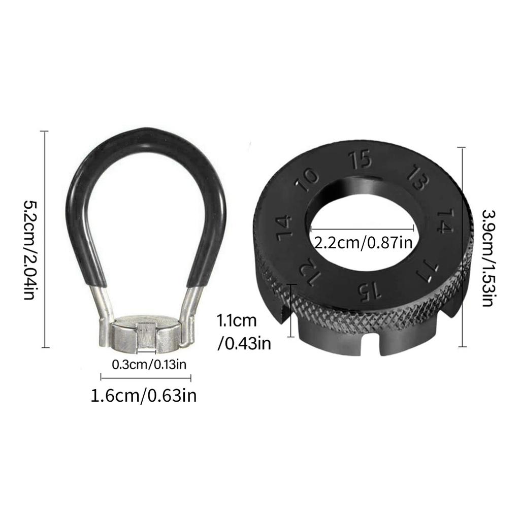 Road Bike Rims Correct Tool Bike Spoke Adjustment Wrench Spoke Keys Spanners Bicycles Rims Truing Tool for Maintenance