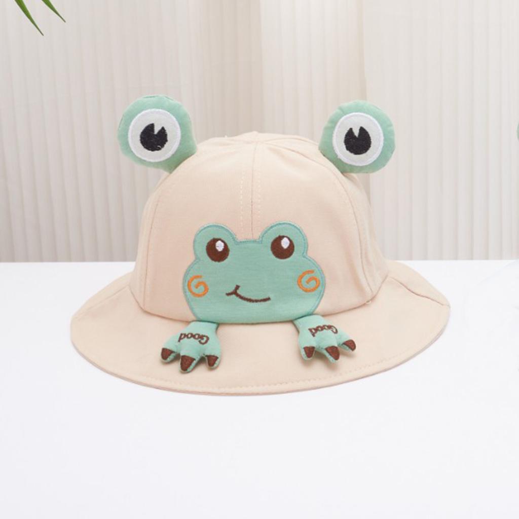 Cute little frog baby hat for sun protection, fisherman hat for children traveling, sun protection hats for boys and girls