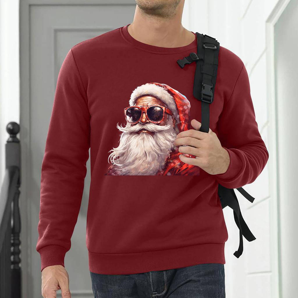 Men Sweatshirt Christmas Shirt Long Sleeve Funny Holdiay Crewneck Xmas Tops