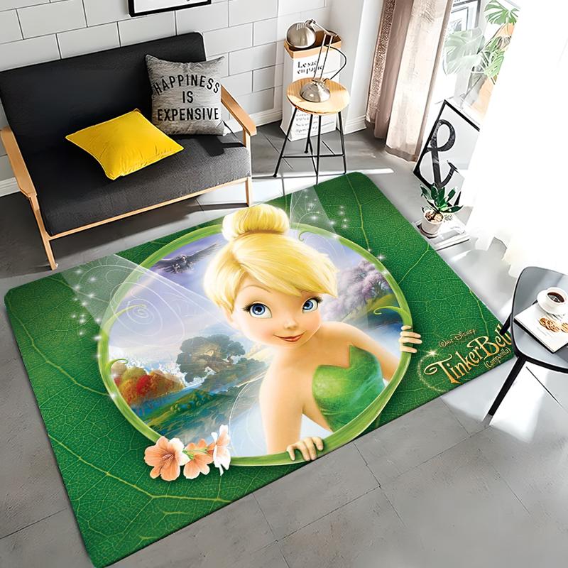 

1PC Tinker Bell Theme Rug for Bedroom Fluffy Square Floor Carpets Living Room Home Decor Rugs Soft Velvet Mat Area Rug Potdemiel 40cm x 60cm
