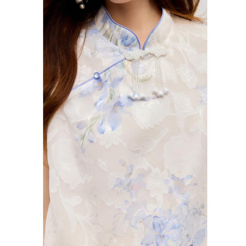 Women's Ombre Floral Print Sleeveless Two-Piece Set