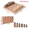 Folding Chess Set Wooden Chess Pieces Board Games Handmade Checkerboard Family Table Game Educational Child Games