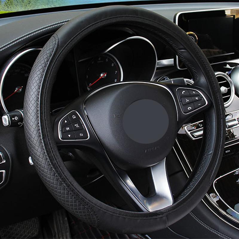 Car Steering Wheel Cover Breathable Anti Slip for Honda Civic Jazz Pilot Crv Hrv City Jdm 2017 2018 Genuine