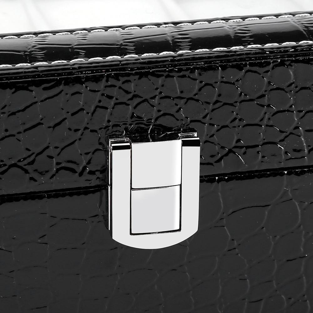 12 Weiche Kissen Uhrenbox Schmuck Auslage Aufbewahrungs Organizer Box Koffer Schwarz