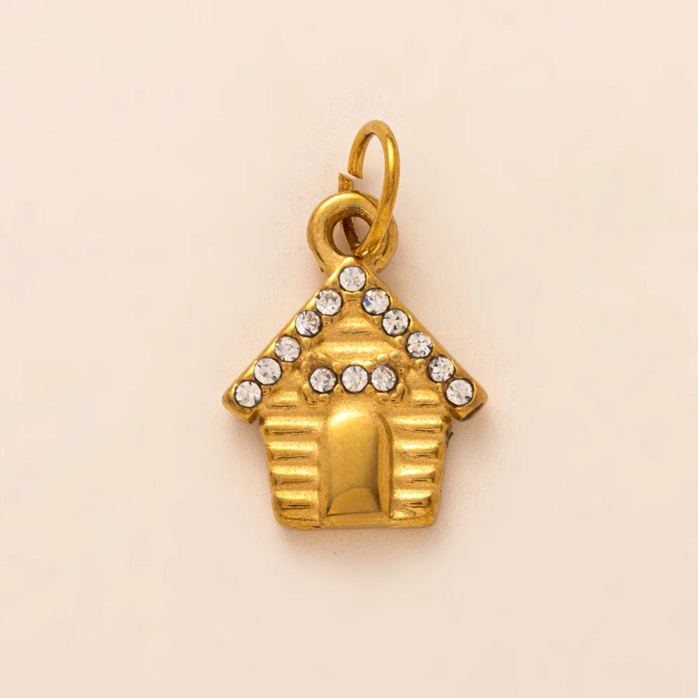 Yori 3Pcs New Stainless Steel Small House Key DIY Pendant 2025 Statement PVD Plated DIY Handwork Accessories Recommend