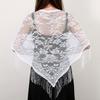 Tassel Patchwork Women Tulle Shawl With Tassel Wedding Bridal Shawl Mantilla Lace Veil Cosplay
