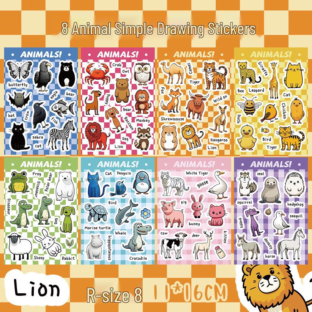 DIY Cute Animal Illustration Stickers for Phone Case - Thousand Layer Collection