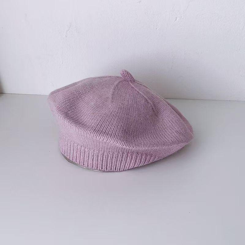 Children's Berets 1 To 3 Years Old Winter Knitted Warm Boys and Girls Go Out Cartoon Bear Pumpkin Hat Trendy