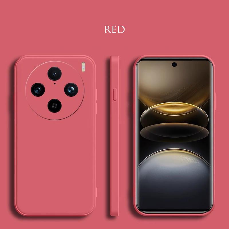 Liquid Silicone Case For Vivo X200 Pro Mini X100 Ultra X100s Pro Matte Original Liquid Shockproof Straight Edge Ultrathin Protective Soft Cover Shell