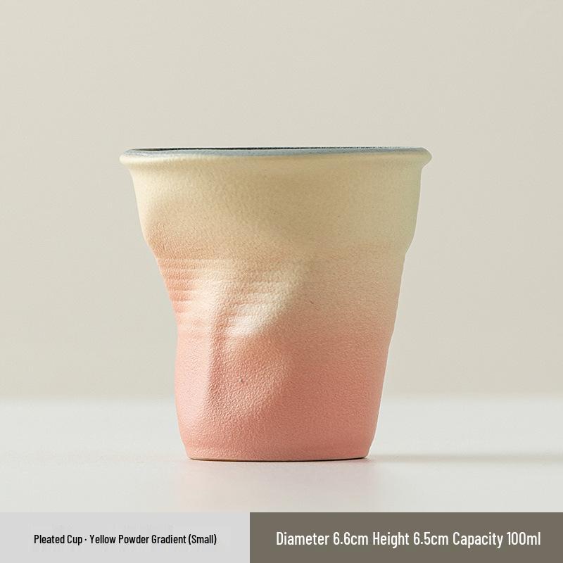 

Taiwan Lu Bao Handcrafted Matte Ceramic Pleated Espresso Cup 100-350ml