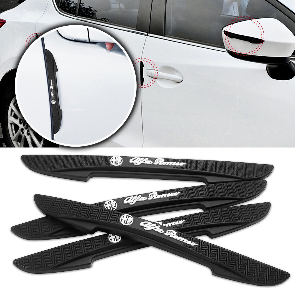 4Pcs Car Door Anti-Collision Protector Guard Strip Scratch Strips Accessories For Alfa Romeo Giulia Giulietta 156 159 147 Tonale