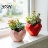 Fun Shaped Flower Pot Geometric Heart Shape Flowerpot, Decorative for Indoor Charming Plant Container Outdoor, Creative Love Planter Home Garden