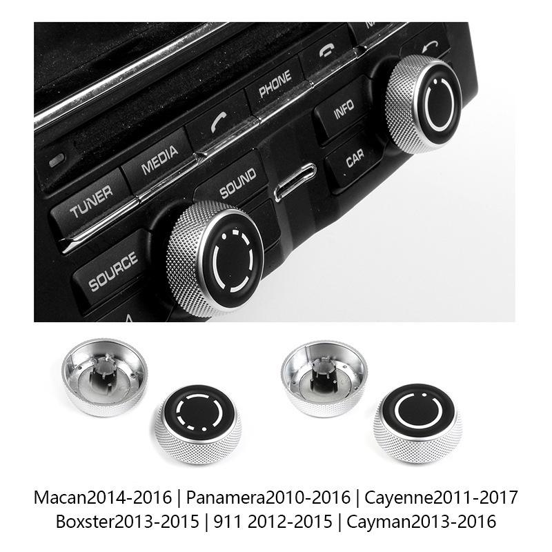 Compatible with Porsche Volume Knob Buttons: Cayenne, Macan, Panamera, 911, Boxster, 718, Cayman.