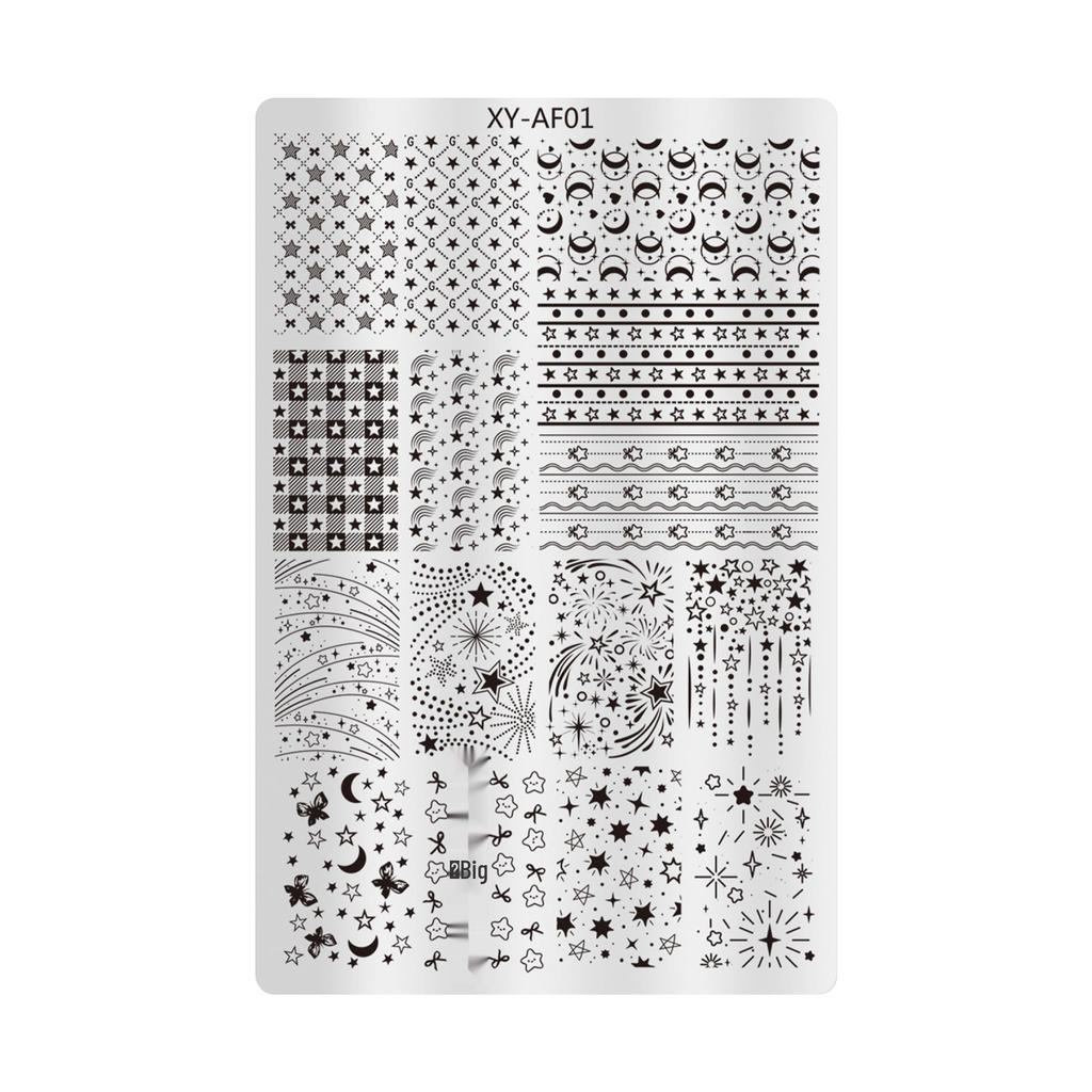 Nail Art Stamping Plates: Plaid, Butterfly, Cartoon Animals, Apple Designs