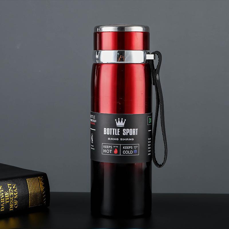 New 316 Stainless Steel Thermos Cup Gradual Change Sling Travel Pot Large Capacity Outdoor Sports