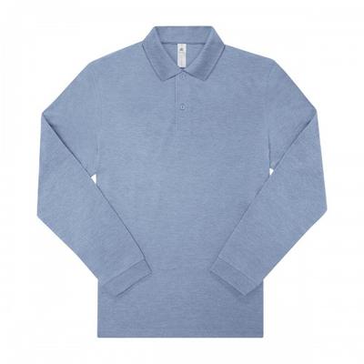 B&C Heren My Heather Polo met Lange Mouwen
