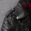 Giacca in Vera Pelle di Mucca Nera Uomo Giubbotti Motocicletta Bomber Abbigliamento da Equitazione Biker Cappotto in Pelle da Uomo Autunno