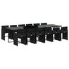 VidaXL 13-piece Garden Dining Set Cushions Black Braided Resin 3277890