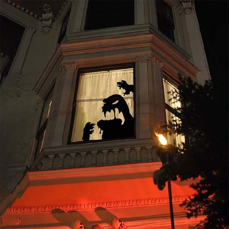 Einzigartige Fenstersticker Statische Elektrizität Schwarze Halloween Dekorationen Aufkleber