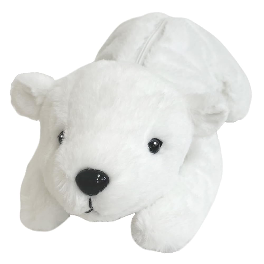 

BESTEVER Plush Pencil Case, Animal Pouch, Cosmetic Pouch, Large Capacity Pencil Case, Wild Animal Pencil Case, Polar Bear