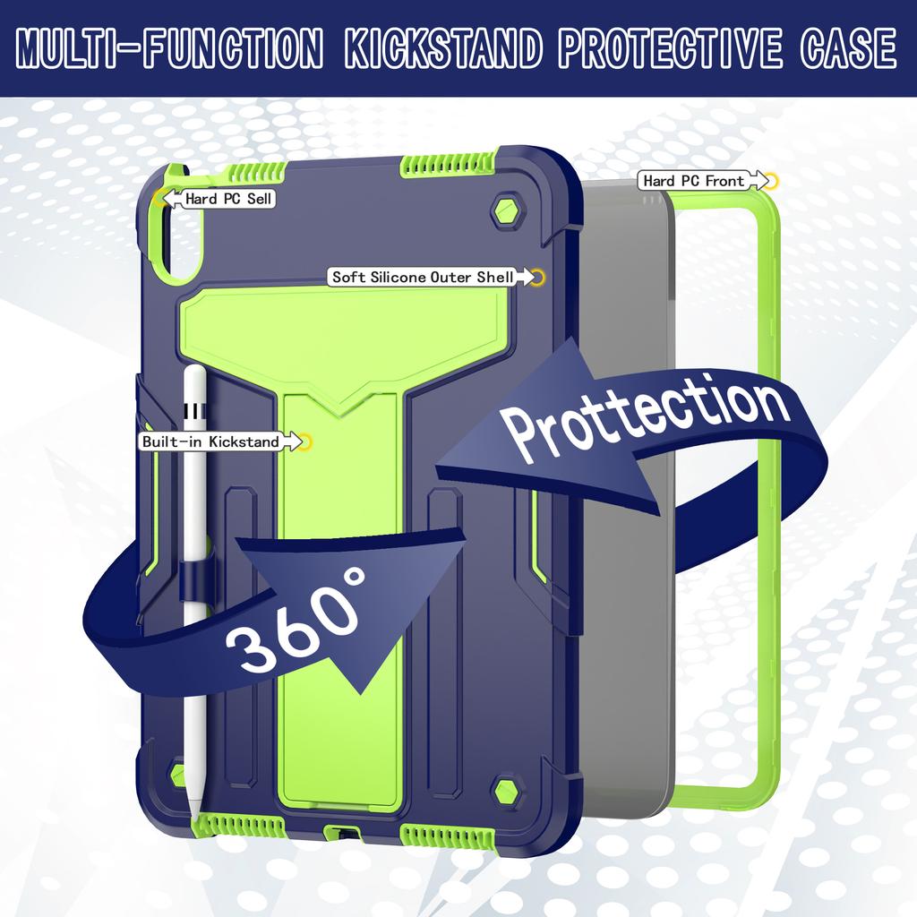 Armor Case Universal for IPad A16 2025 11th 10.9 2022 10th Gen A3354 A3355 A3356 A2757 A2777 A2696 Hybrid Stand Cover Shockproof